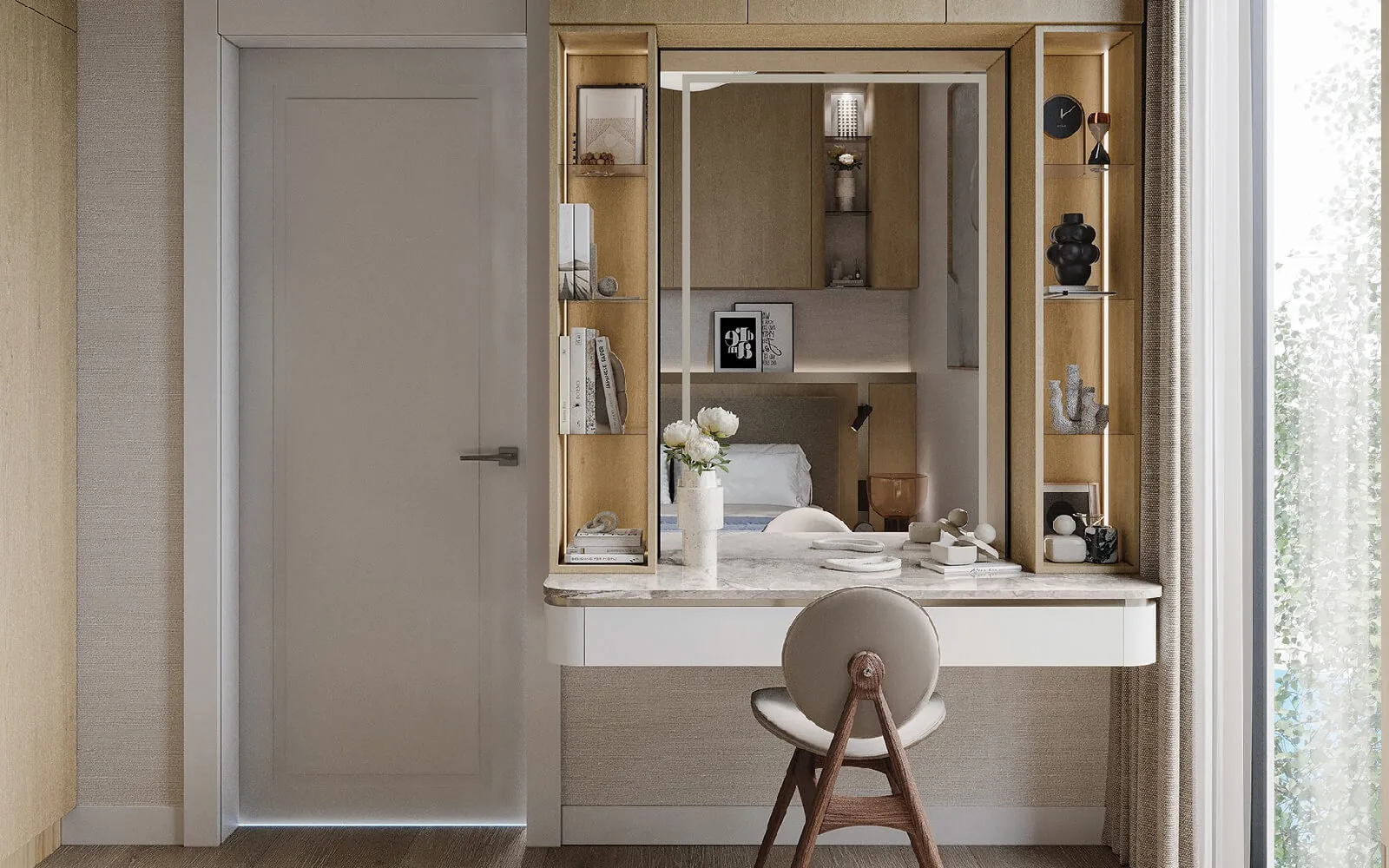 Elysium Residence Cubuklu bedroom dressing and work niche